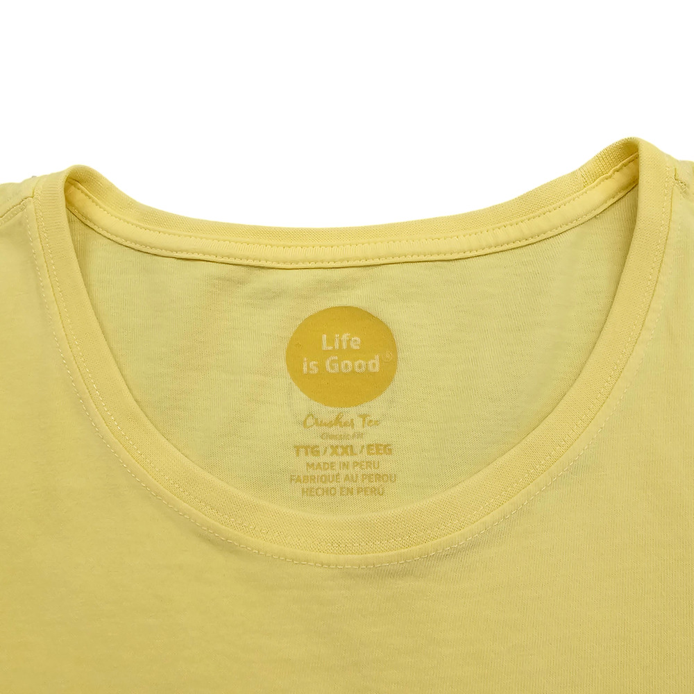 Life is Good Shirt Womens XXL Yellow Crusher Tee Graphic Print Short Sleeve - Picture 7 of 12